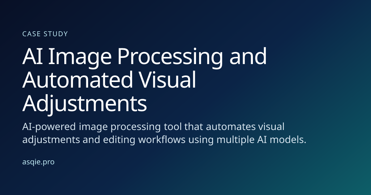 AI Image Processing Automation | ASQIE